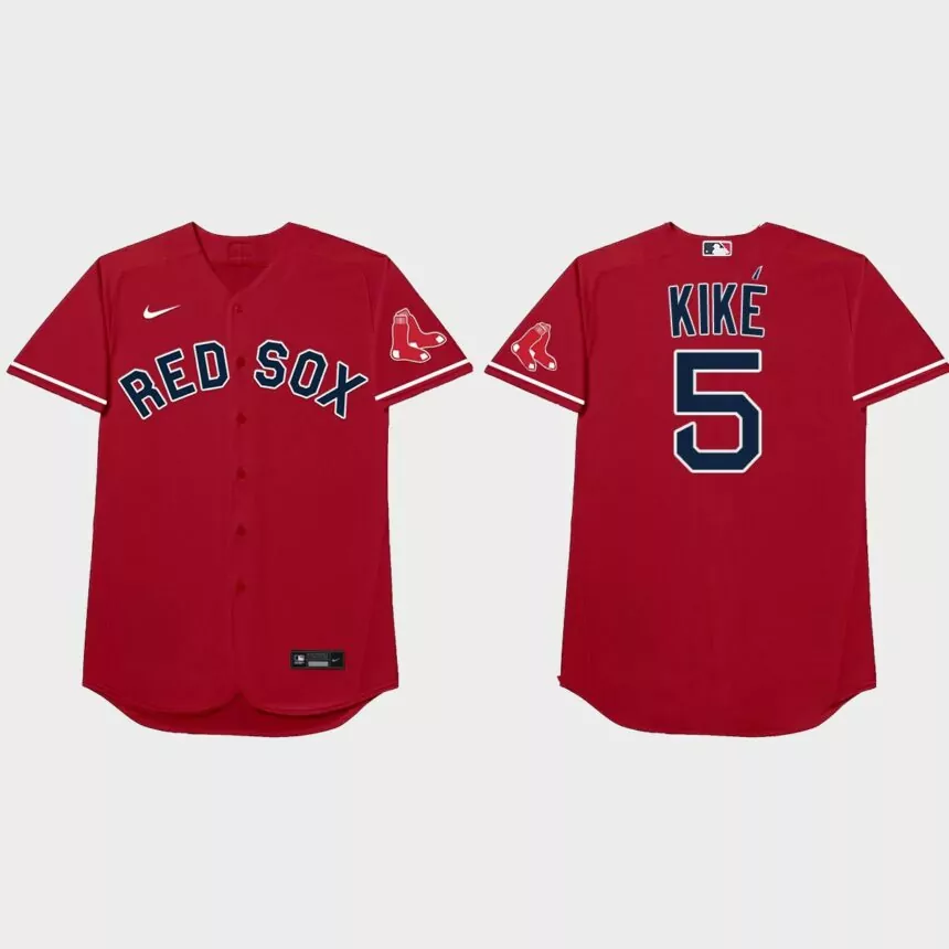 Enrique Hernandez Nickname Red Sox 2021 Players’ Weekend Kike Jersey – Red