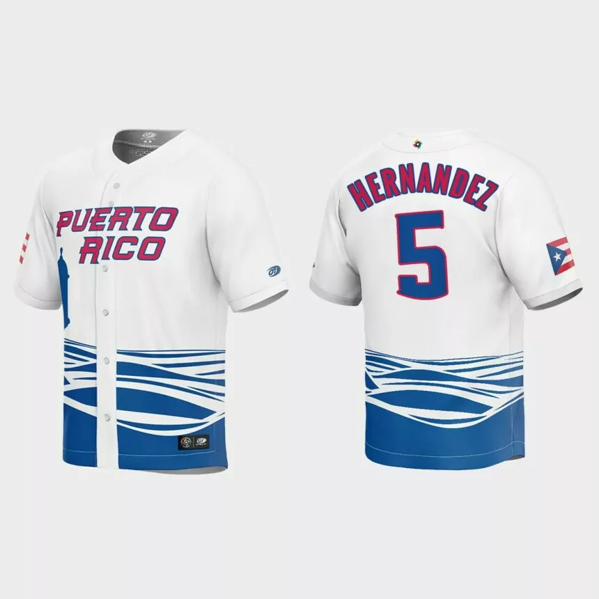 Enrique Hernandez Puerto Rico Baseball 2023 World Baseball Classic Jersey – White