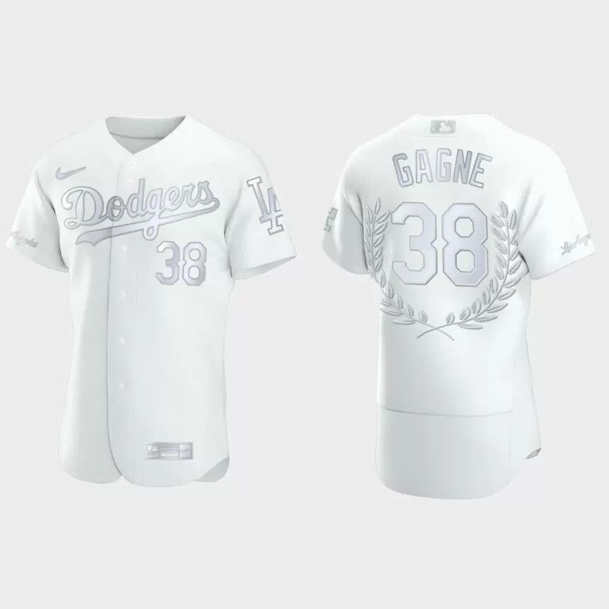 Eric Gagne #38 Los Angeles Dodgers NL Cy Young Awards Collection Jersey – White