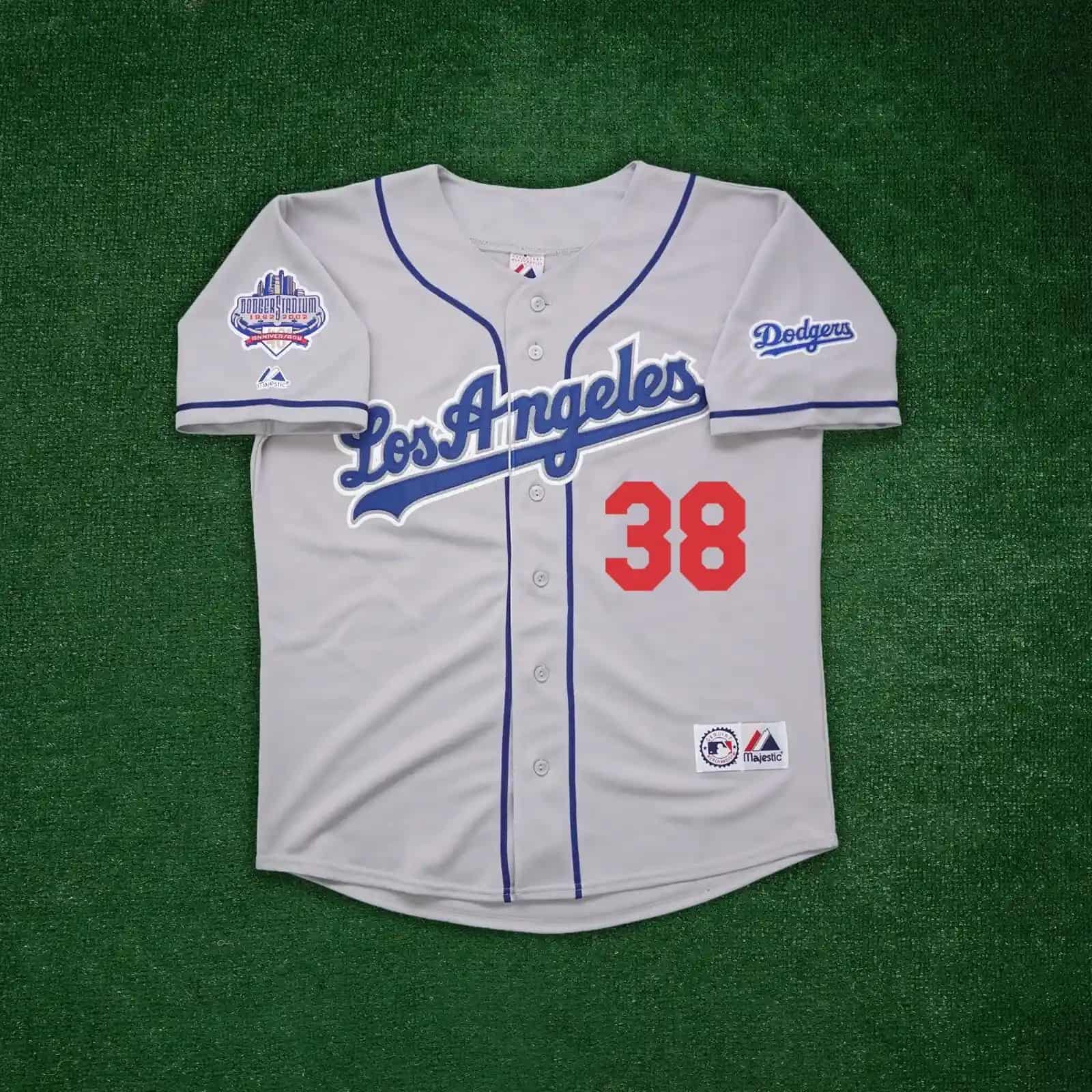 Eric Gagne 2002 Los Angeles Dodgers 40th Anniv. Men's Grey Road Jersey