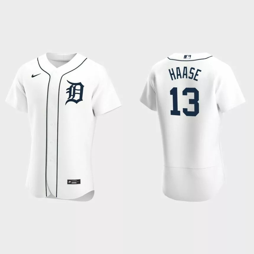 Eric Haase Detroit Tigers Authentic Home Jersey – White.jpg