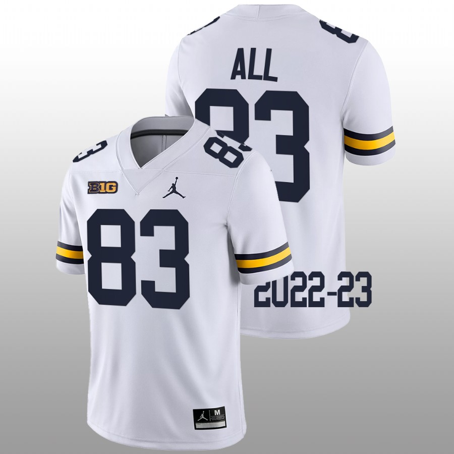 Erick All Michigan Wolverines White 2022-23 College Football Game Jersey