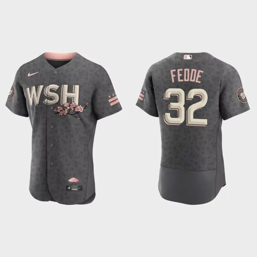 Erick Fedde Washington Nationals 2022 City Connect Authentic Jersey – Gray