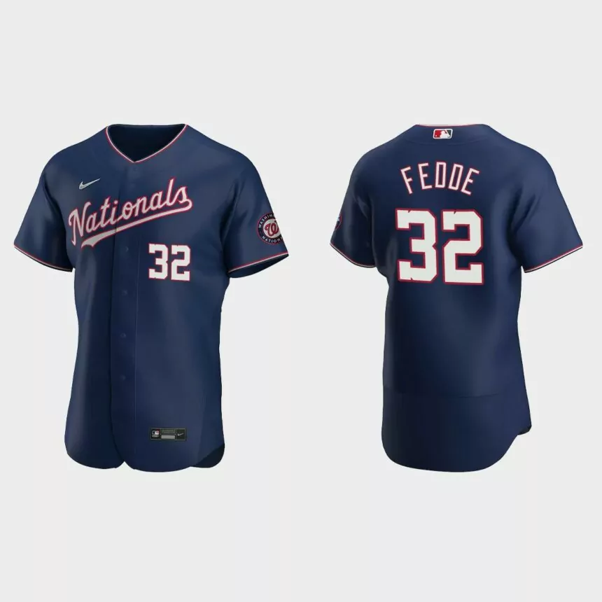 Erick Fedde Washington Nationals Authentic Alternate Jersey – Navy