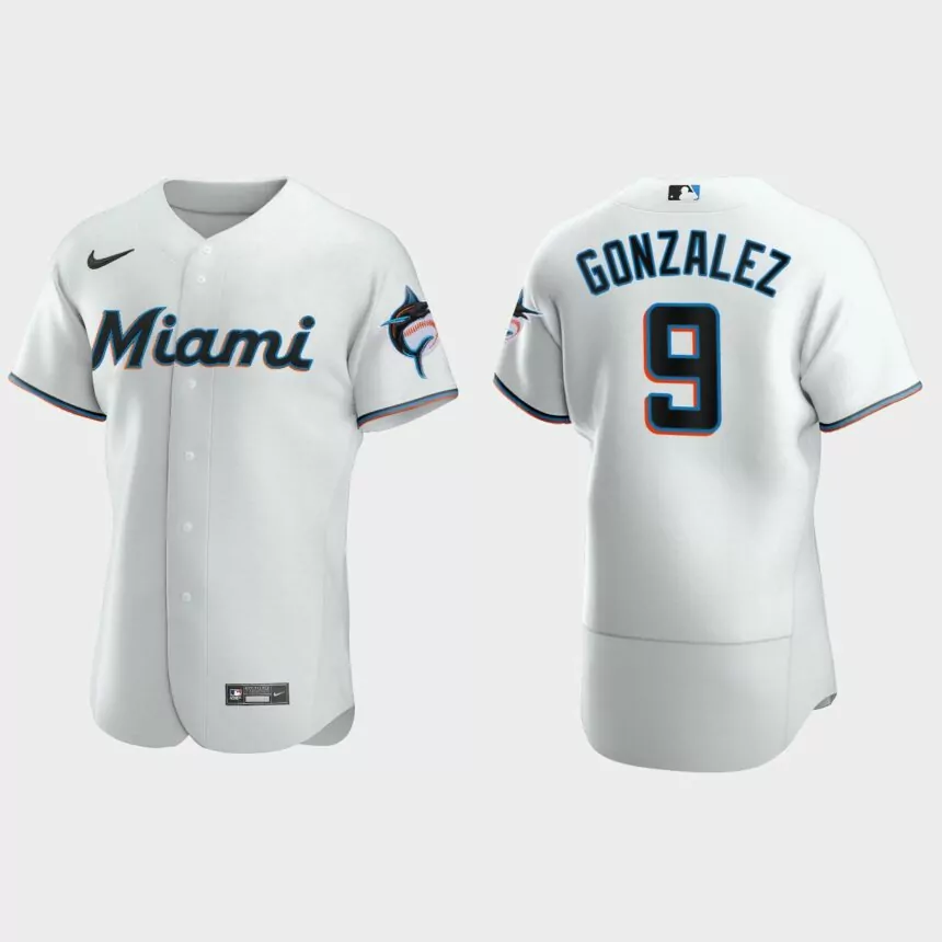 Erik Gonzalez Miami Marlins Authentic Home Jersey – White