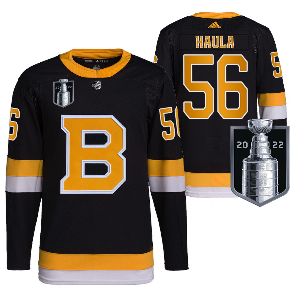 Erik Haula Boston Bruins Black 2022 Stanley Cup Playoffs Jersey Authentic Pro Stitched