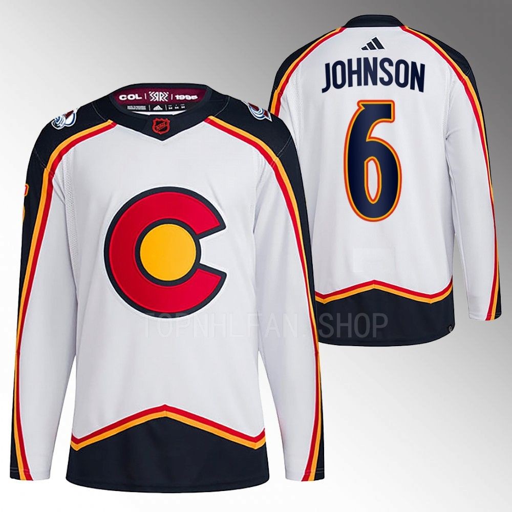 Erik Johnson 2022 Colorado Avalanche White Reverse Retro 2.0 Authentic Primegreen Jersey