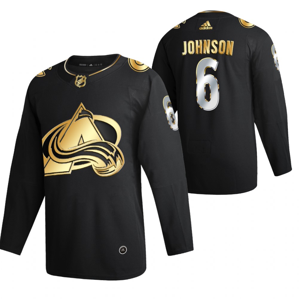 Erik Johnson Colorado Avalanche Black 2021 Golden Edition Jersey Limited Authentic