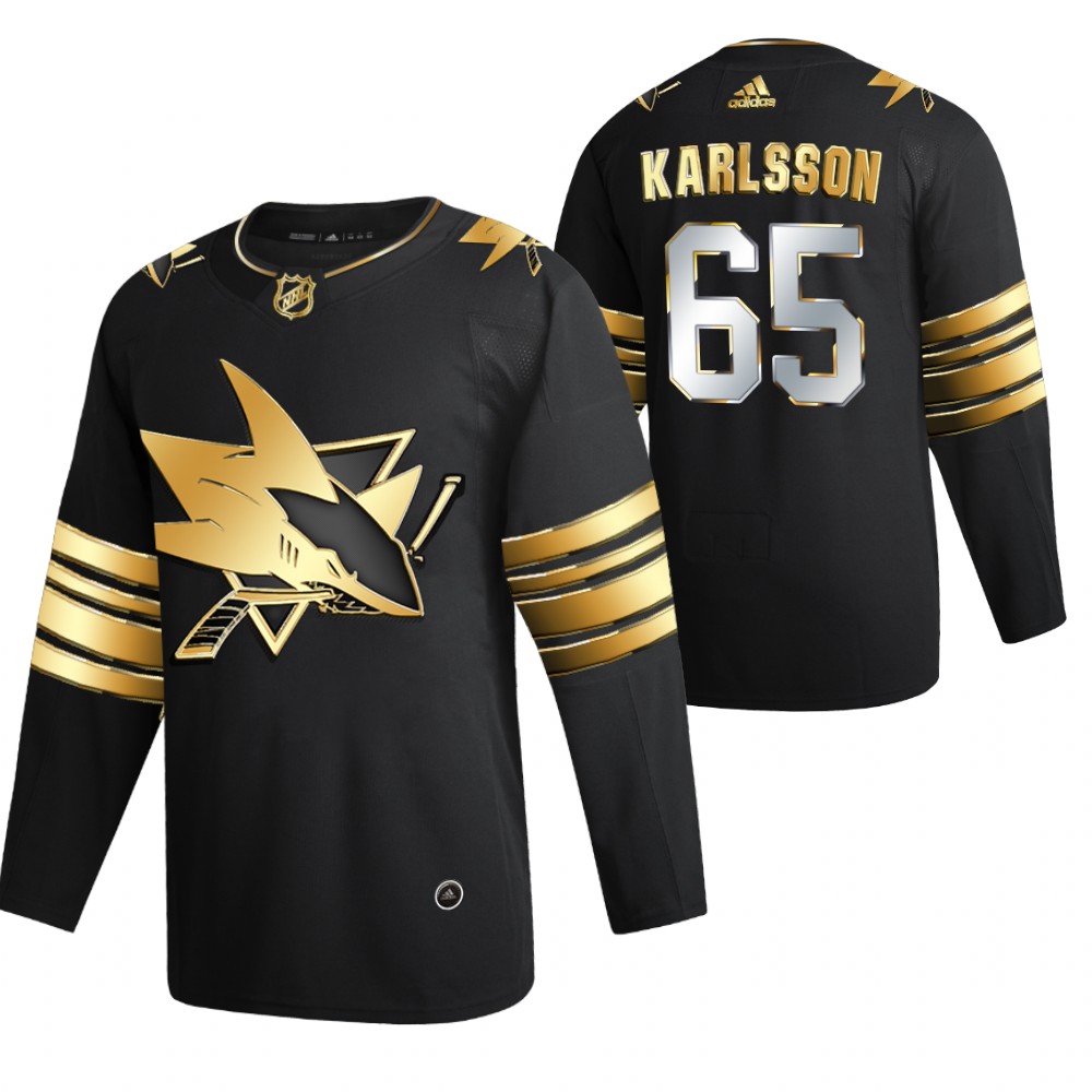 Erik Karlsson San Jose Sharks Black 2021 Golden Edition Jersey Limited Authentic