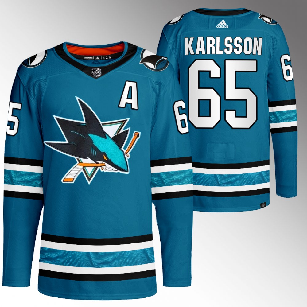 Erik Karlsson San Jose Sharks Teal Home Primegreen Authentic Jersey