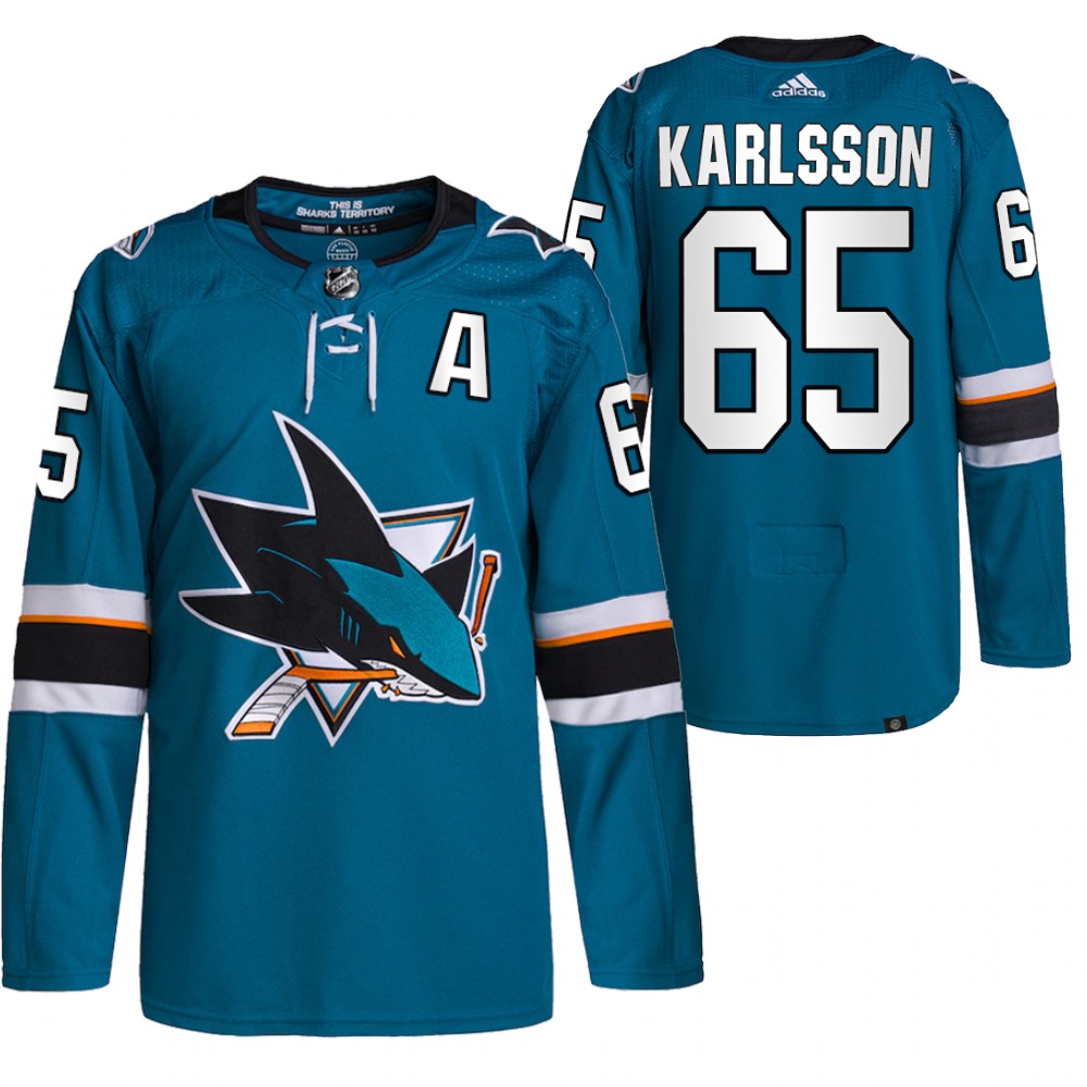 Erik Karlsson San Jose Sharks Teal Home Primegreen Authentic Pro Jersey