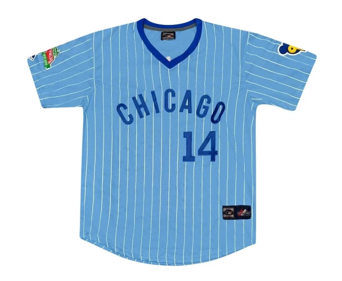 Ernie Banks Chicago Cubs Wrigley 100th Blue Cooperstown Jersey Men's