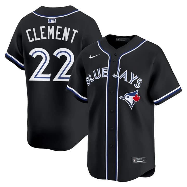Ernie Clement Toronto Blue Jays Black Jersey - All Stitched