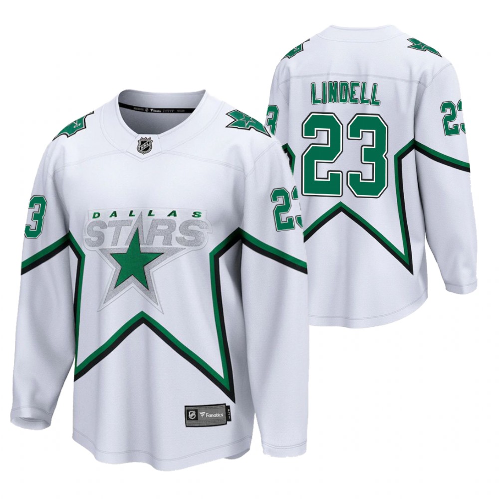 Esa Lindell Stars 2021 Reverse Retro White Jersey Special Edition
