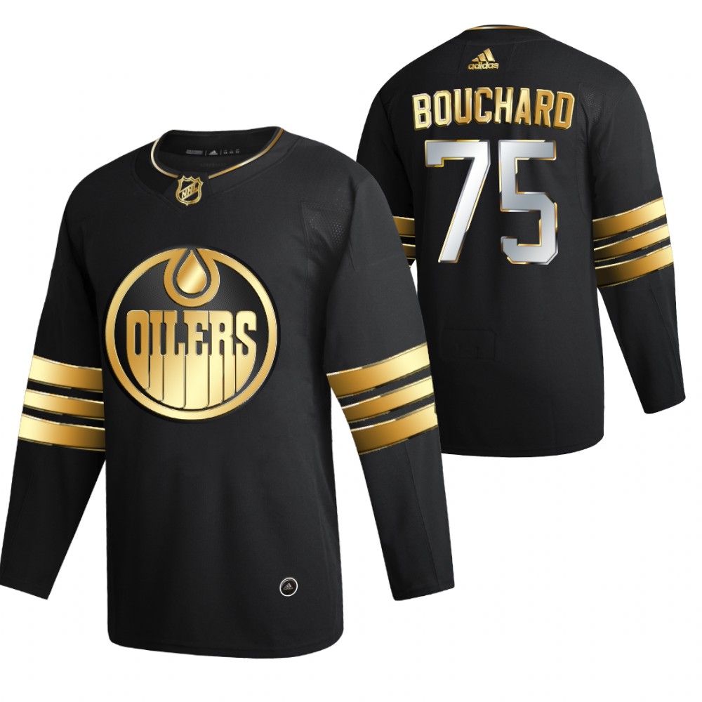 Evan Bouchard Edmonton Oilers Black 2021 Golden Edition Jersey Limited Authentic