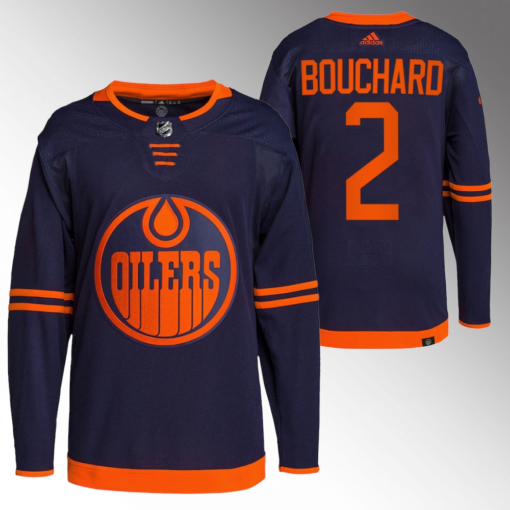 Evan Bouchard Edmonton Oilers Navy Primegreen Authentic Alternate Jersey