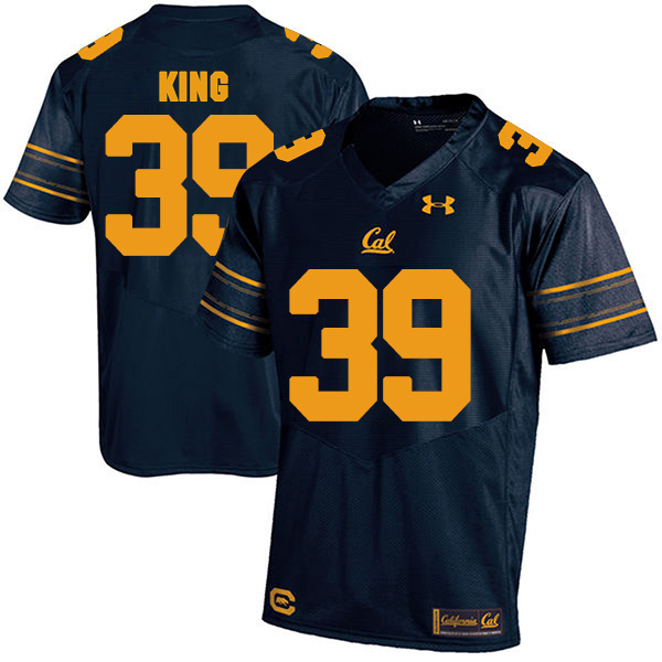 Evan King California Golden Bears Men's Jersey - #39 NCAA Navy Blue Stitched Authentic