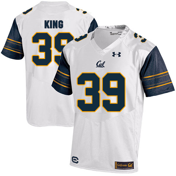 Evan King California Golden Bears Men's Jersey - #39 NCAA White Stitched Authentic