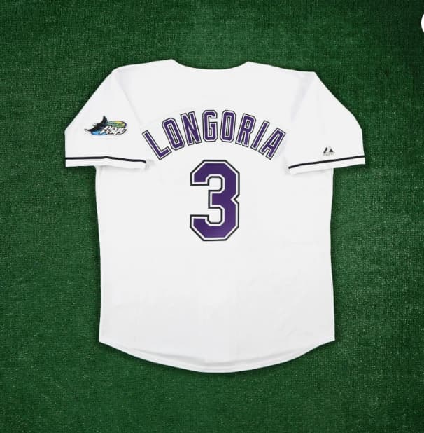 Evan Longoria 1999 Tampa Bay Devil Rays Men's Home White Throwback Jersey