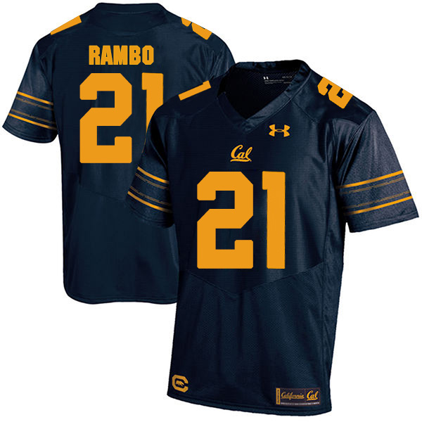 Evan Rambo California Golden Bears Men's Jersey - #21 NCAA Navy Blue Stitched Authentic