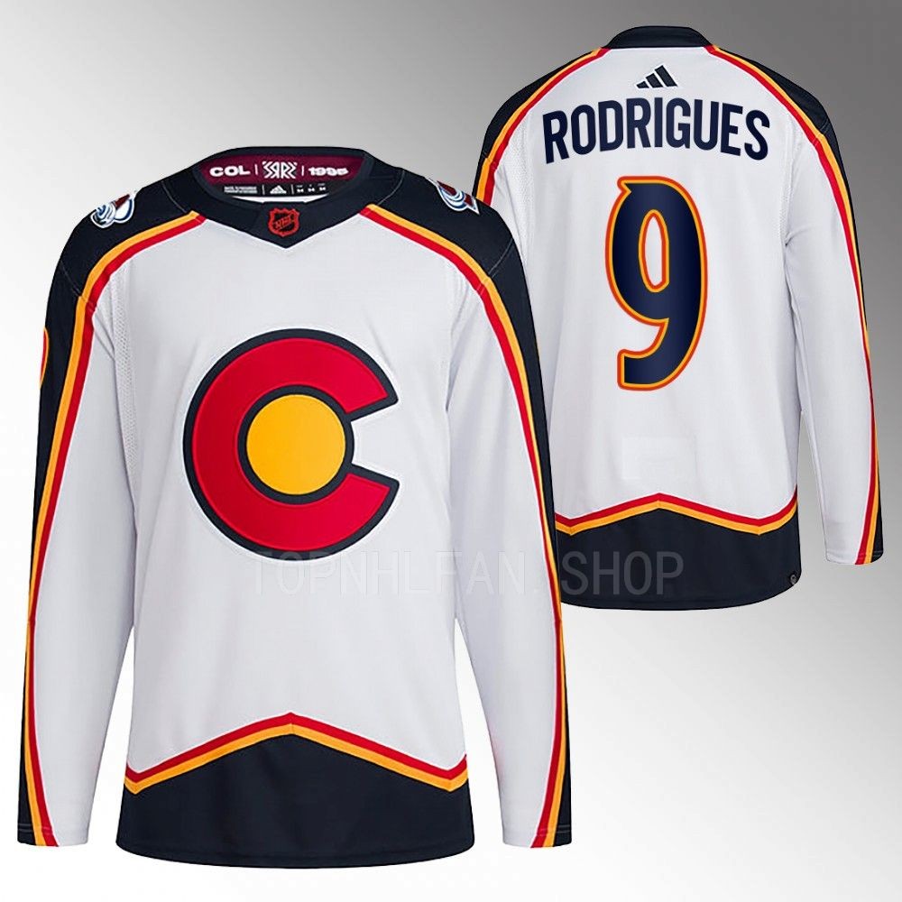Evan Rodrigues 2022 Colorado Avalanche White Reverse Retro 2.0 Authentic Primegreen Jersey