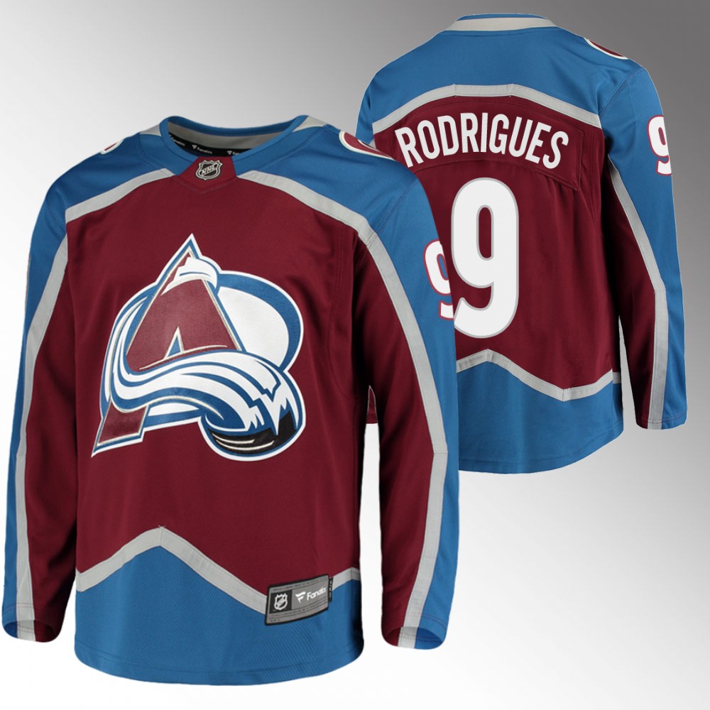 Evan Rodrigues Colorado Avalanche Jersey Home Burgundy Breakaway Player