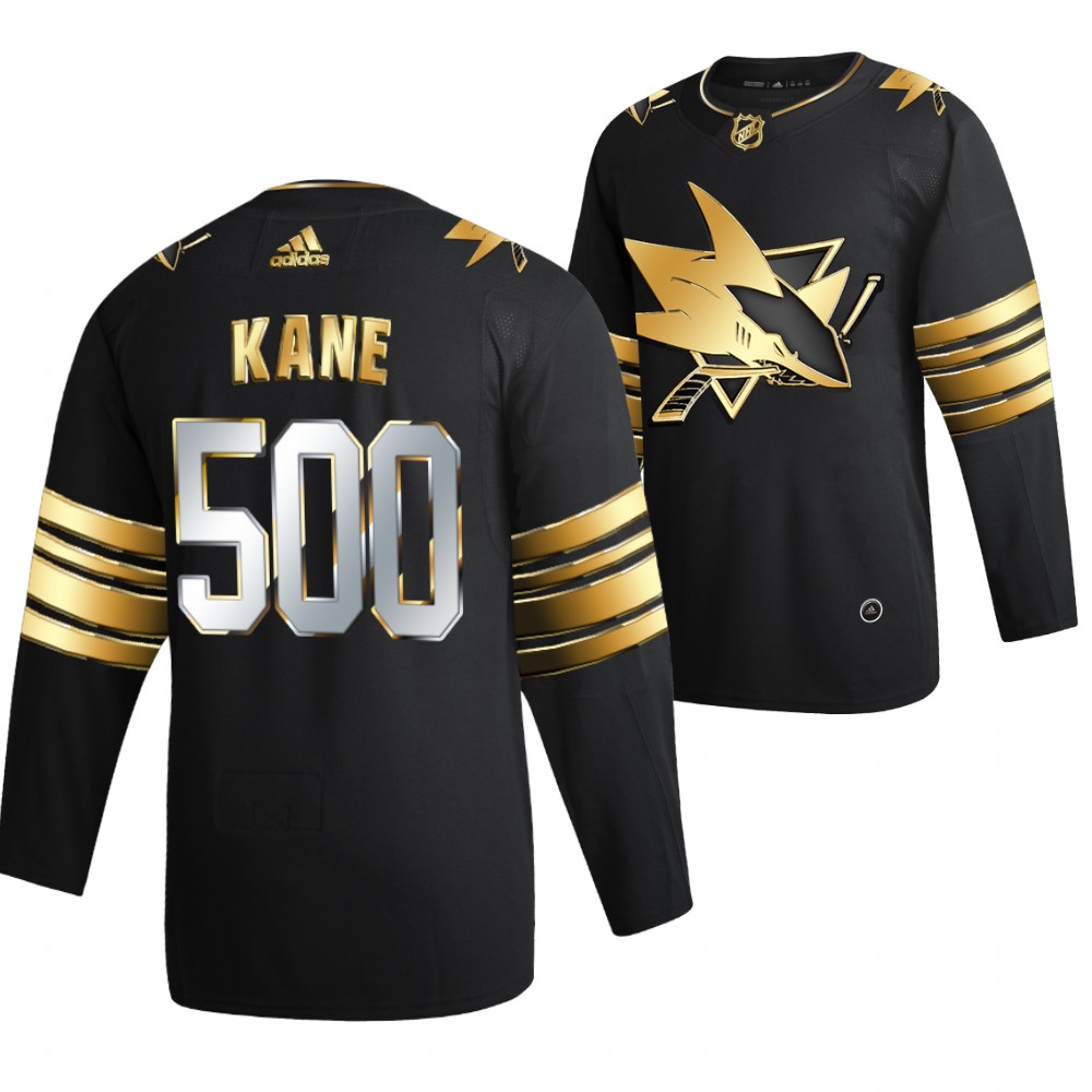 Evander Kane 500 Career Points Black Sharks #9 Jersey Golden Limited