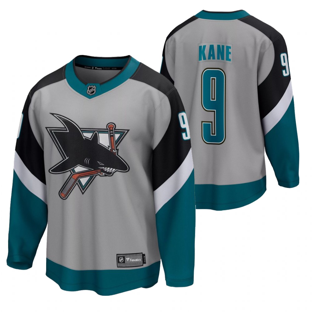 Evander Kane San Jose Sharks Reverse Retro Grey Men's Jersey 2021 Special Edition