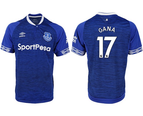 Everton #17 Gana Home Soccer Club Jersey
