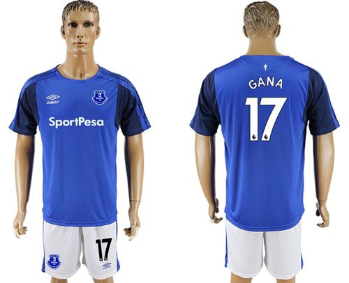 Everton #17 Gana Home Soccer Club Jersey