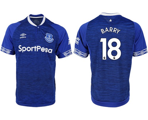 Everton #18 Barry Home Soccer Club Jersey