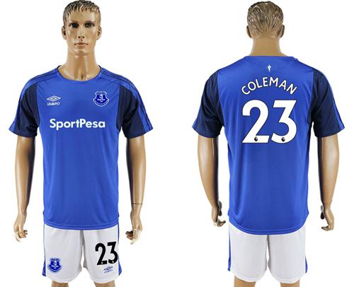 Everton #23 Coleman Home Soccer Club Jersey