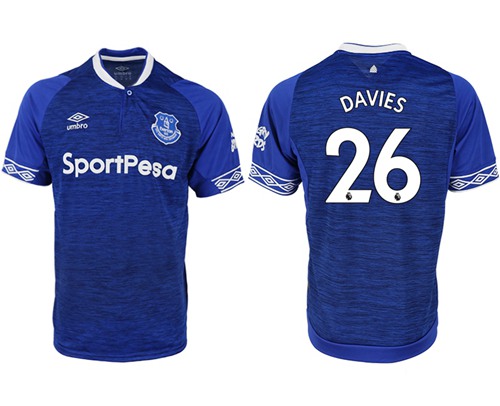 Everton #26 Davies Home Soccer Club Jersey