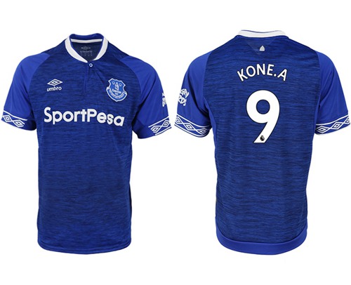 Everton #9 Kone.A Home Soccer Club Jersey