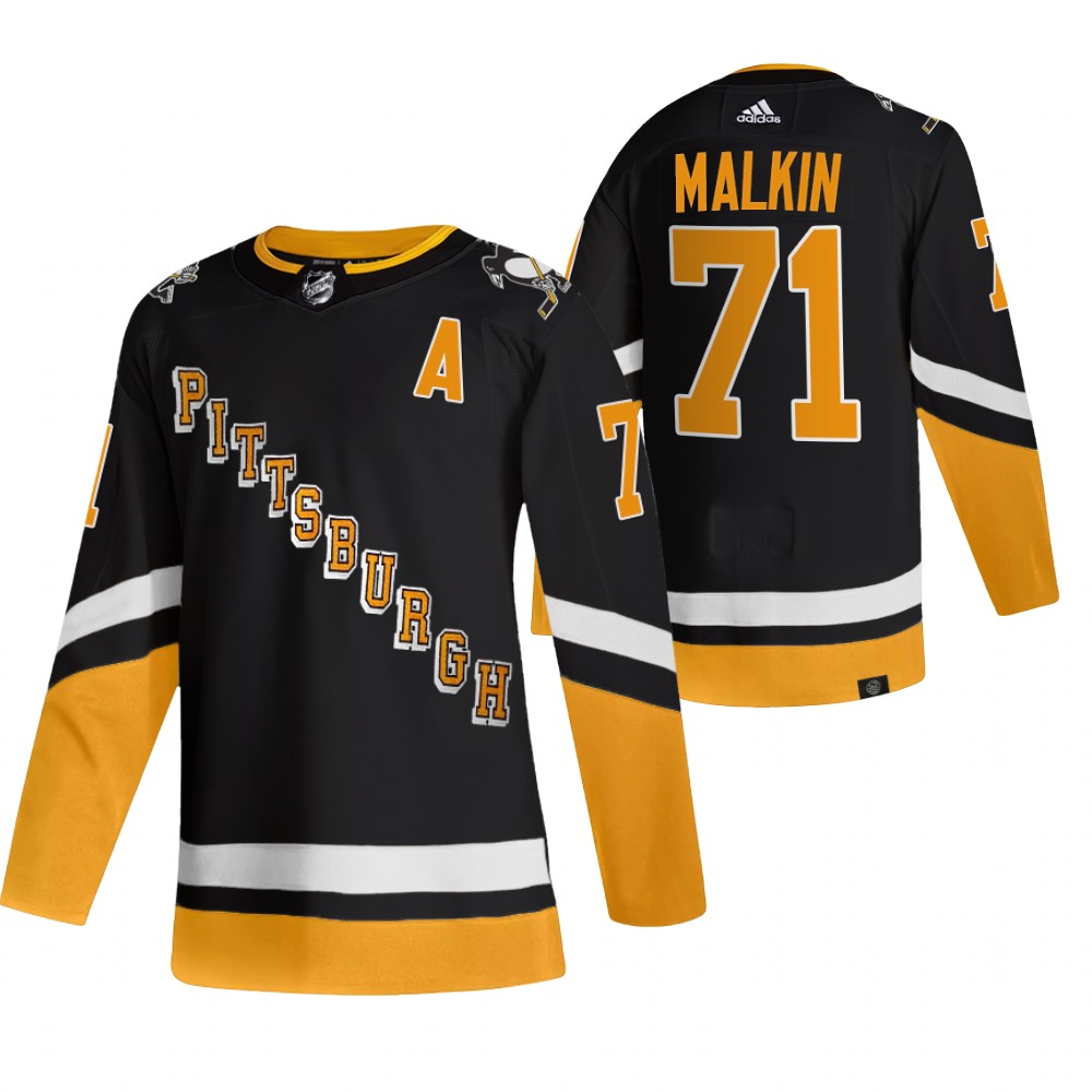 Evgeni Malkin 2021-22 Pittsburgh Penguins Black Third Primegreen Authentic Jersey