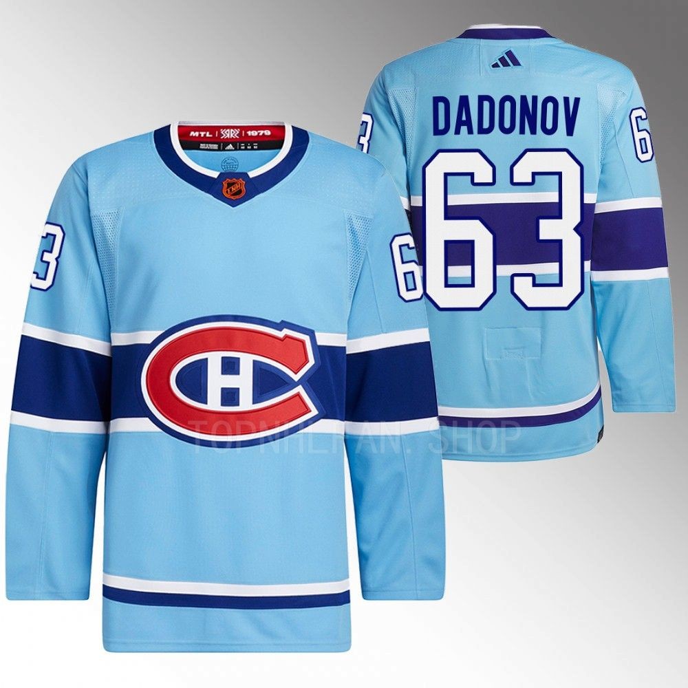 Evgenii Dadonov 2022 Montreal Canadiens Blue Reverse Retro 2.0 Authentic Primegreen Jersey