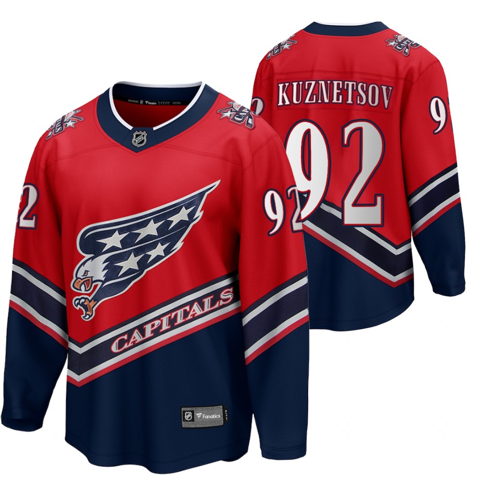 Evgeny Kuznetsov Washington Capitals 2021 Reverse Retro Red Men Jersey Special Edition