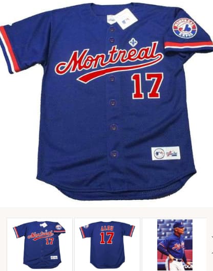 FELIPE ALOU Montreal Expos 1994 Majestic Throwback Baseball Jersey
