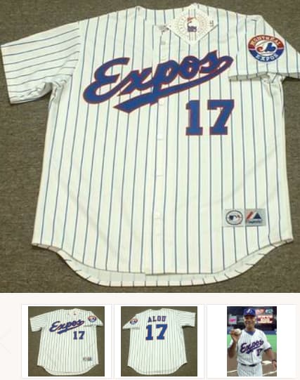 FELIPE ALOU Montreal Expos 1994 Majestic Throwback Home Baseball Jersey