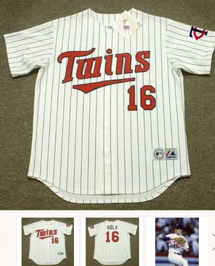 FRANK VIOLA Minnesota Twins 1987 Majestic Throwback Home Baseball Jersey