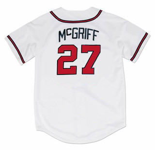 FRED McGRIFF Atlanta Braves 1995 Home Majestic Throwback Baseball Jersey
