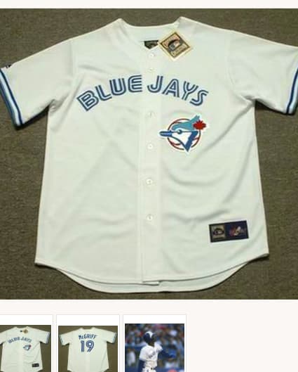 FRED McGRIFF Toronto Blue Jays 1990 Majestic Throwback Home Baseball Jersey