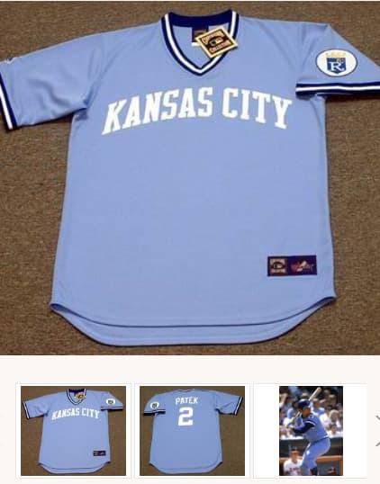 FREDDIE PATEK Kansas City Royals 1978 Majestic Cooperstown Throwback Baseball Jersey