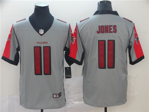Falcons 11 Julio Jones Gray Inverted Legend Limited Jersey