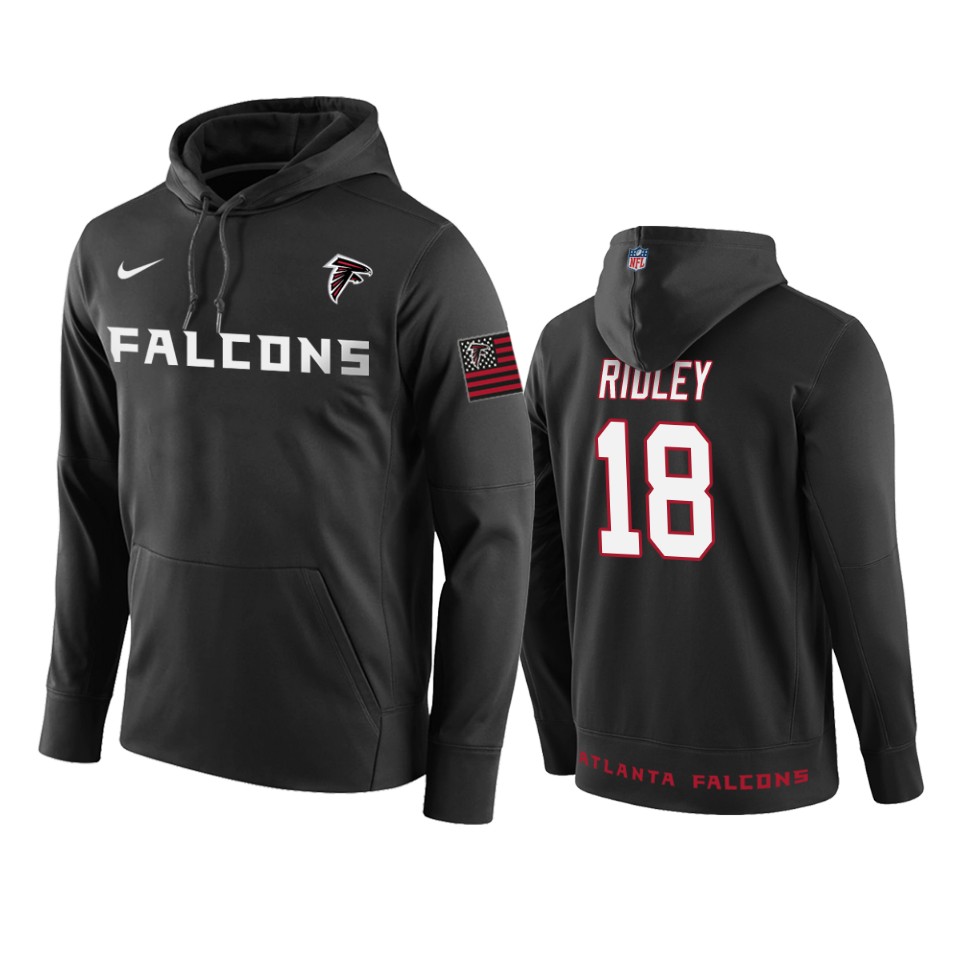 Falcons Black Calvin Ridley Pullover Hoodie Circuit Wordmark Men's