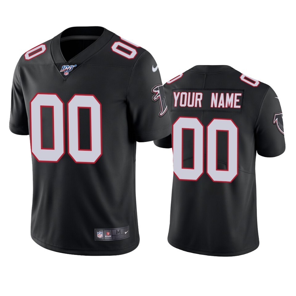 Falcons Black Custom Limited Jersey 100th Season