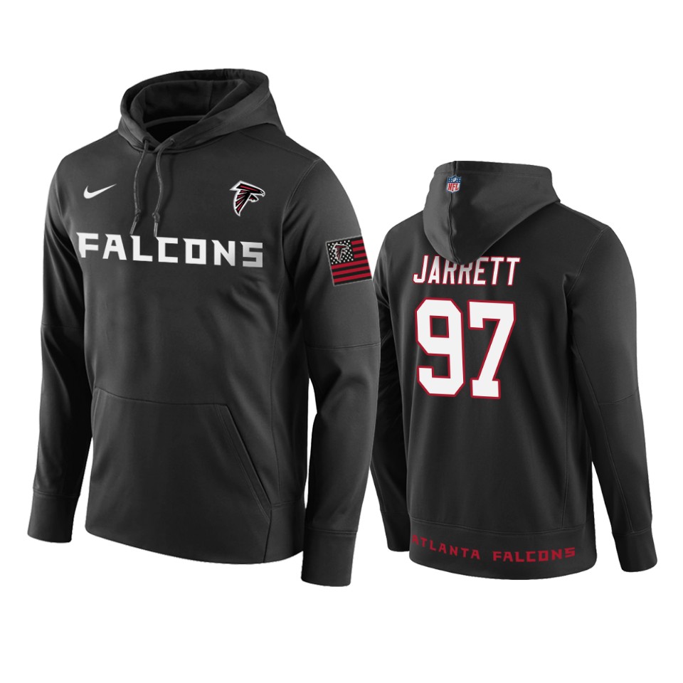 Falcons Black Grady Jarrett Pullover Hoodie Circuit Wordmark Men