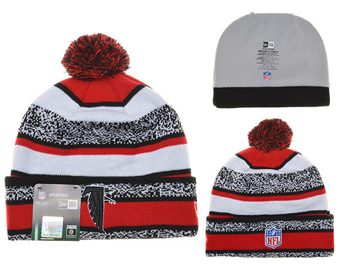 Falcons Classic Red Pom Knit Hat YD