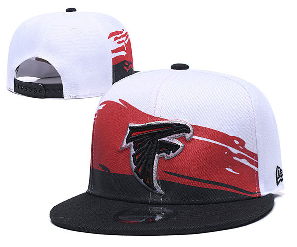 Falcons Team Logos Adjustable Red Hat White GS