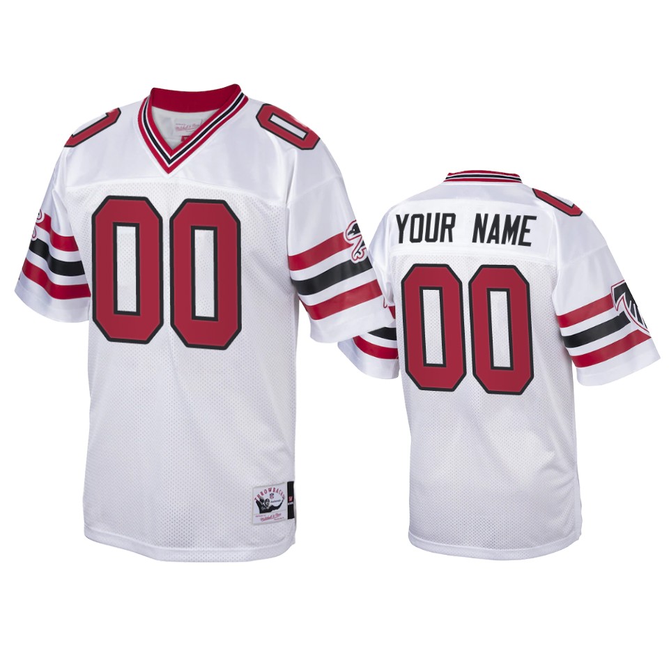 Falcons White Custom Authentic Jersey